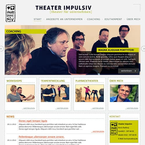 Theater Impulsive Contao umsetzung